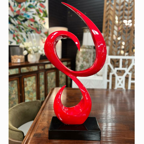 Red Contemporary Sculpture 11.5x6x30