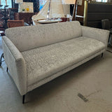 NEW Custom Gray Subtle Zebra Sofa W/Retro Lines 87x36x33