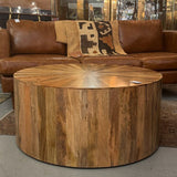 Havertys Cyrus Mango Wood Coffee Table on Casters 38Dx17.5H NEW