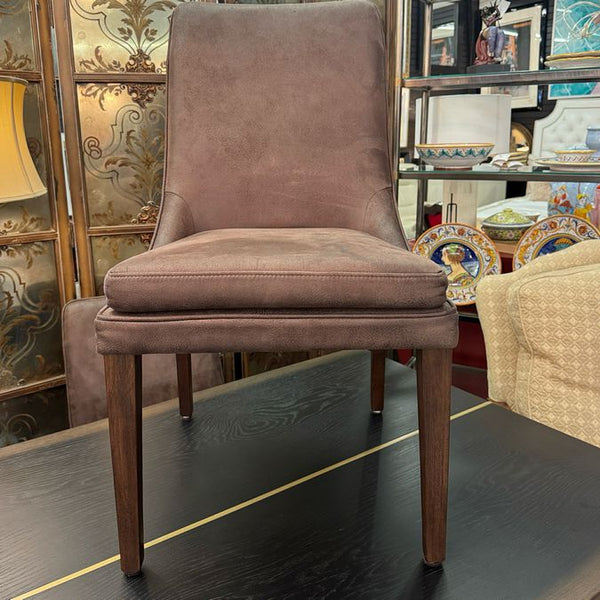 SET/4 Arhaus Faux Leather Side Dining Chairs 20x25x37