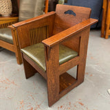 Antique Arts & Crafts Charles Limbert Cafe Chair 26x22x34