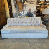 Custom Paul Robert Tufted-Back Skirted Sofa 84x36x35.5  FINAL SALE