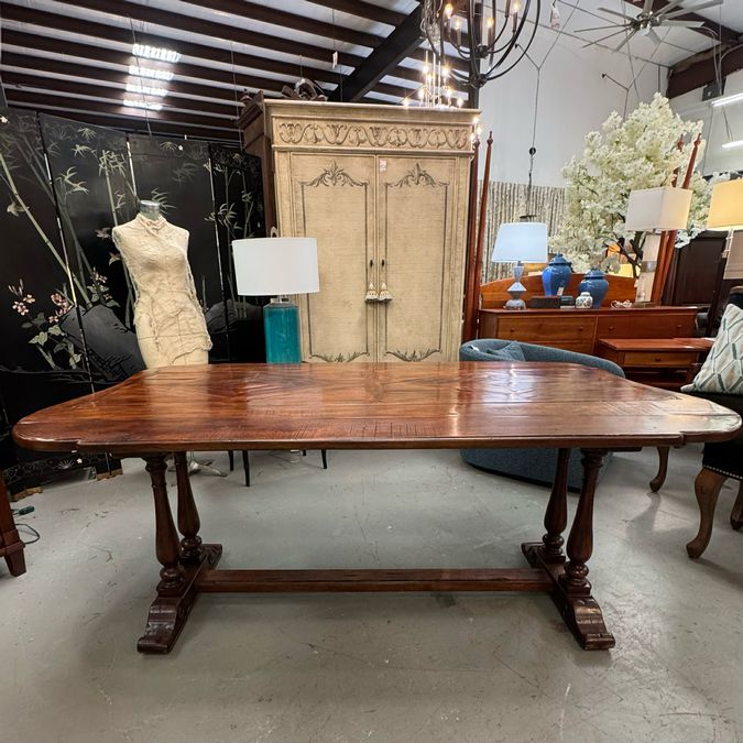 Custom Theodore Alexander Victory Oak Refectory Dining Table 66"Lx42.5"Wx30"H  A