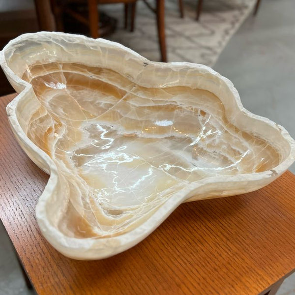 Large Organic Shaped Onyx Bowl 18.5x16x4.5
