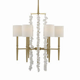 Uttermost Waterfall 6-Lt Chandelier 37Hx28D w/42" Sectioned Rods