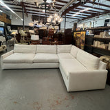 Arhaus Kipton Lg Plush Linen Nomad Snow 3-Pc Sectional 135X88x44D; 159" Dia