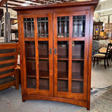 Vintage Arts & Crafts Stickley Style Bookcase 49.5x19x62