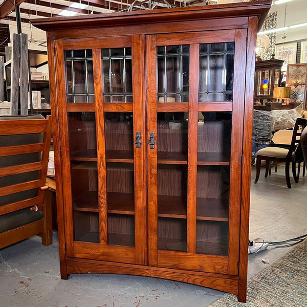 Vintage Arts & Crafts Stickley Style Bookcase 49.5x19x62