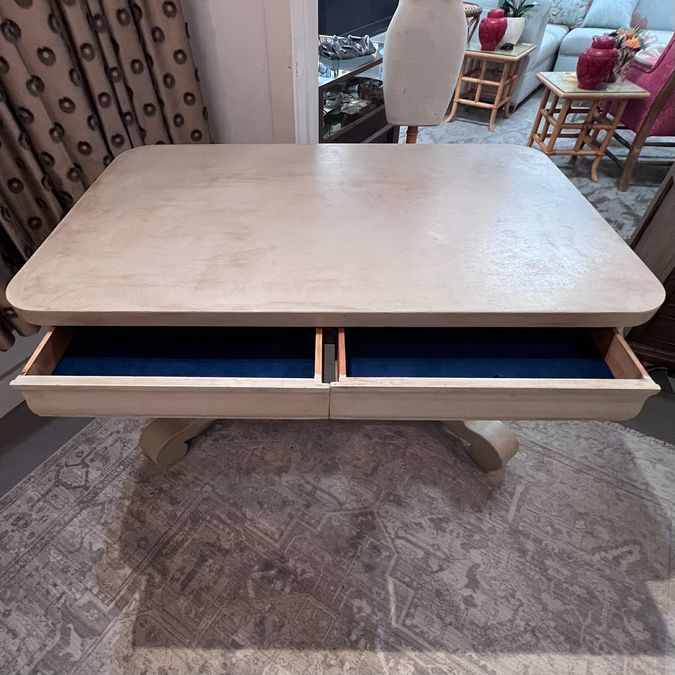 1930's Painted Library Table/Desk 48x30x29