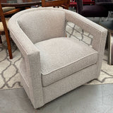 Bernhardt Alana Swivel Chair W/Nubby Gray Upholstery 33x33x29