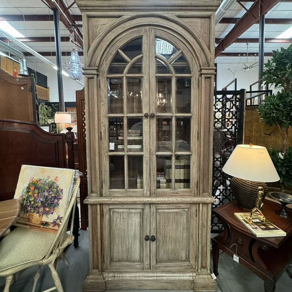Bramble Cream Distressed Roosevelt 2-Pc Library Bookcase 47x20x96
