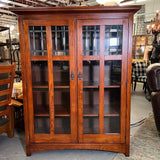 Vintage Arts & Crafts Stickley Style Bookcase 49.5x19x62