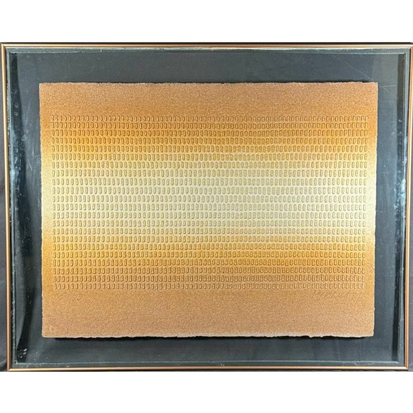 1970's Cast Paper Optical Art By Paul Maxwell 36x29