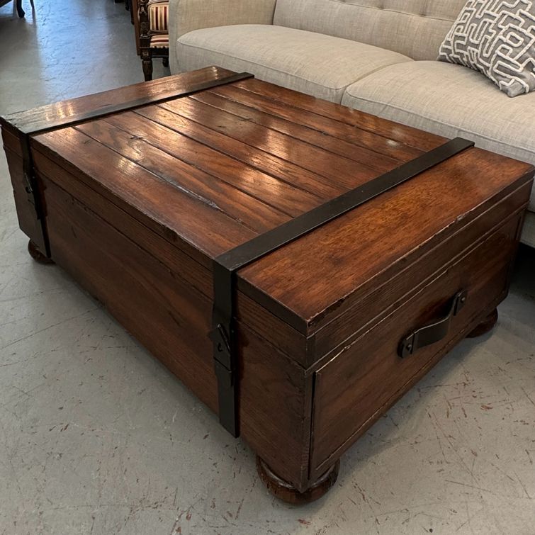 La Barge Wood Trunk Coffee Table W/Drawers 42x32x18.5