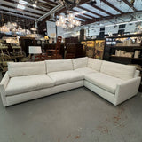 Arhaus Kipton Lg Plush Linen Nomad Snow 3-Pc Sectional 135X88x44D; 159" Dia