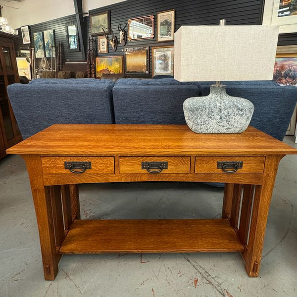 Royal Craftsman Arts & Crafts 3-Drw Console Table 53x19x30