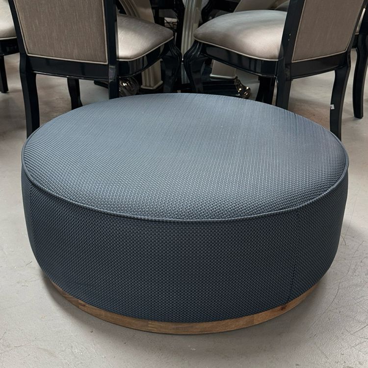 Sally Lynn Home Round Navy Ottoman 36"Dia X 13.5"H