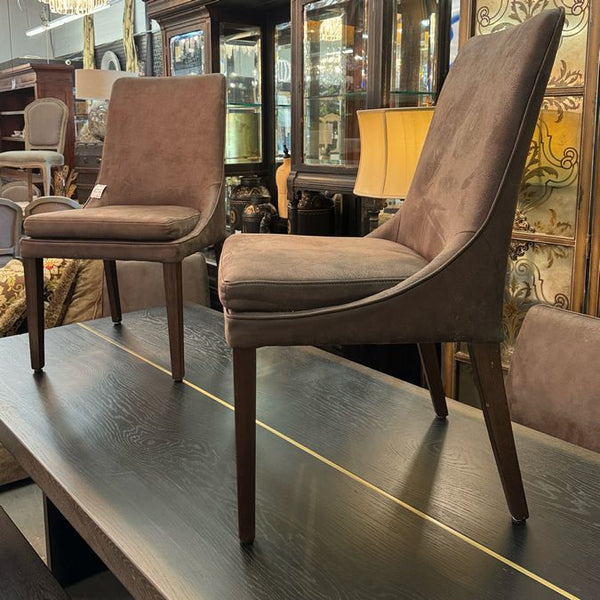SET/4 Arhaus Faux Leather Side Dining Chairs 20x25x37