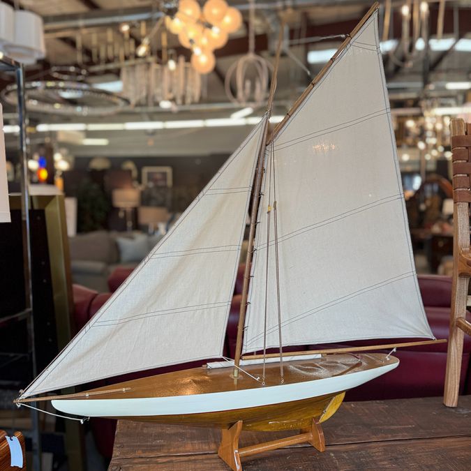 XL Model Boat W/Stand 43x6x42