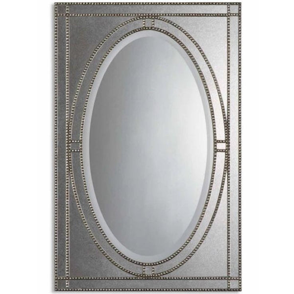 PAIR Uttermost 08055 Earnestine Galvanized Bronze Mirrors 29x44