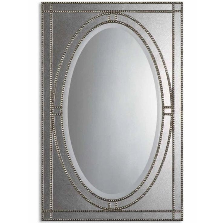 PAIR Uttermost 08055 Earnestine Galvanized Bronze Mirrors 29x44