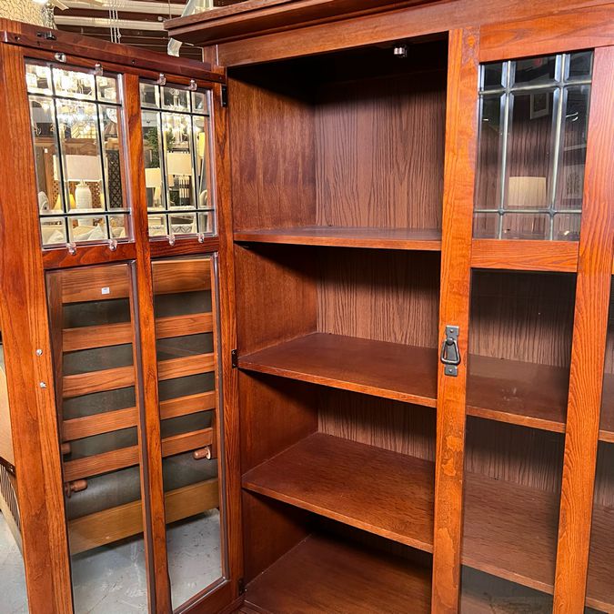 Vintage Arts & Crafts Stickley Style Bookcase 49.5x19x62