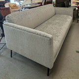 NEW Custom Gray Subtle Zebra Sofa W/Retro Lines 87x36x33