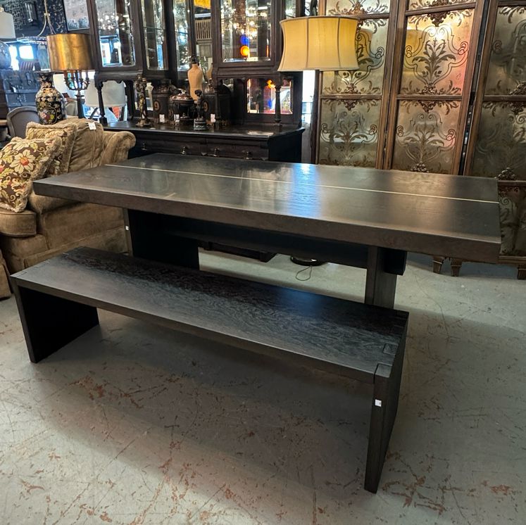 Arhaus Mihaela Vin Rosu Table & Bench 84x39.5x30