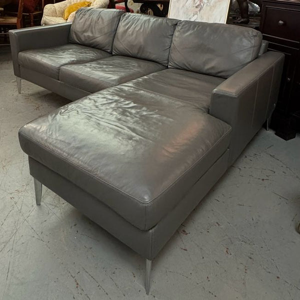 Cantoni American Leather Gray 2-Pc Sectional 84"L