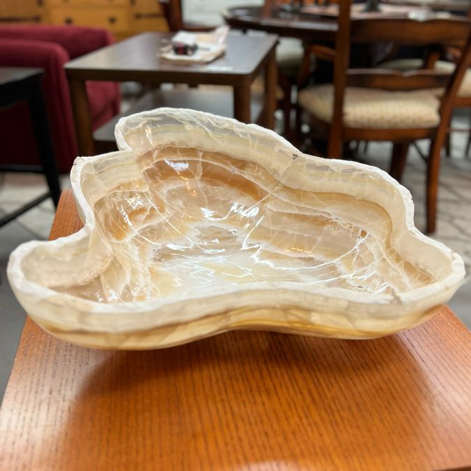 Large Organic Shaped Onyx Bowl 18.5x16x4.5