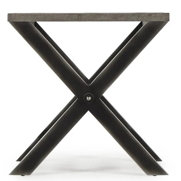 Andrew Martin Faux Shagreen Side Table 24x18x24 AS-IS
