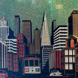 San Francisco Cityscape Collage/Painting By Williams 60x48x1.5