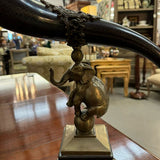 Castilian Ornamental Brass Elephant Horn Drinking Vase 26"H