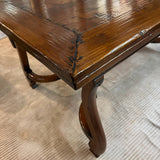 Henredon Distressed Wood Dining Table 72x40x31 W/2- 30" Draw Leaf Extensions
