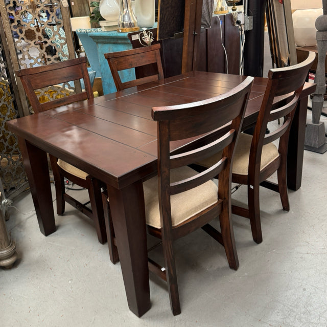 Havertys Chapman Table W/4 Chairs, 1 Leaf 64x42x30.5