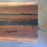 Custom Wood Bench W/ Black Resin Inlay 60x14x18