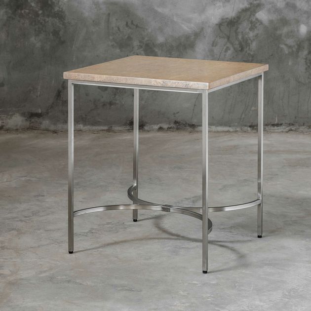 Uttermost  25459 Drummond Modern Side Table 22x22x26  NEW