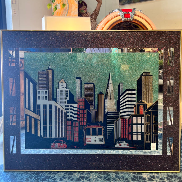 San Francisco Cityscape Collage/Painting By Williams 60x48x1.5