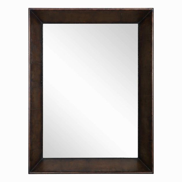 Uttermost Soloman Deep Profile Mirror With Aged Copper Cladding 30x6x40