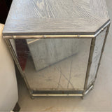 Uttermost  Handley 149900 Mirrored & Silver Leaf Bamboo Cabinet  NEW